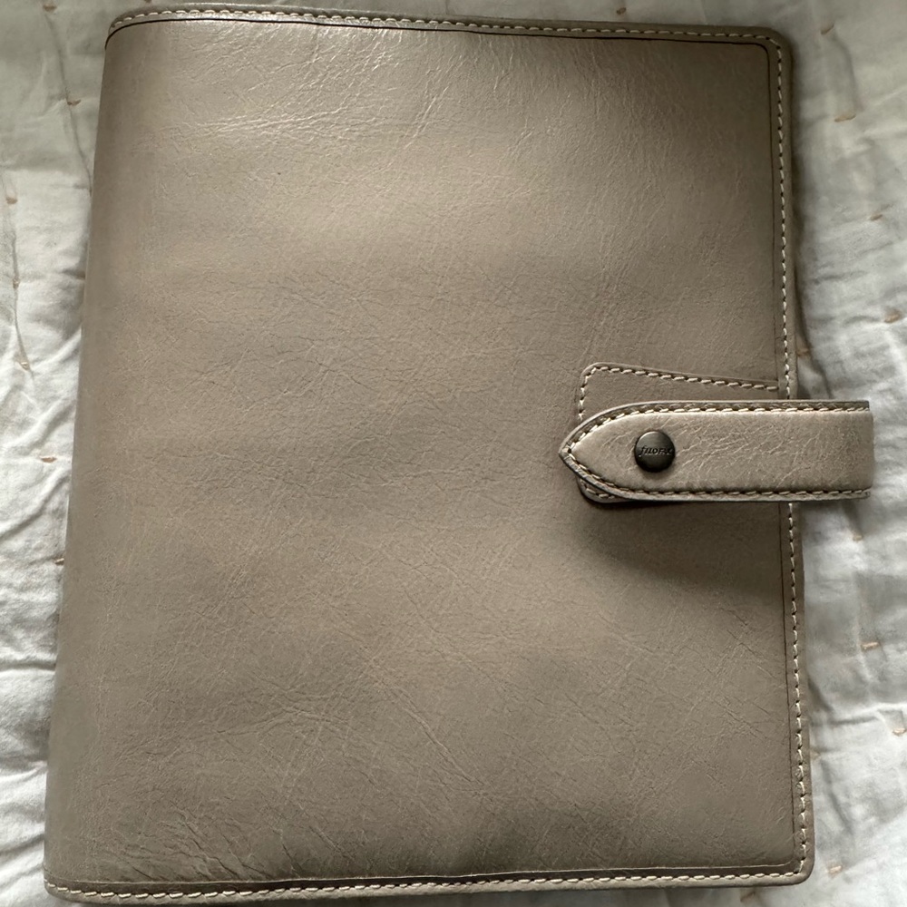Filofax Malden A5 Stone Leather Organizer